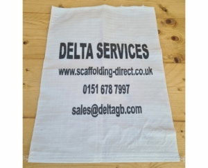 White Woven Polypropylene Sack 45x60cm 25x Pack
